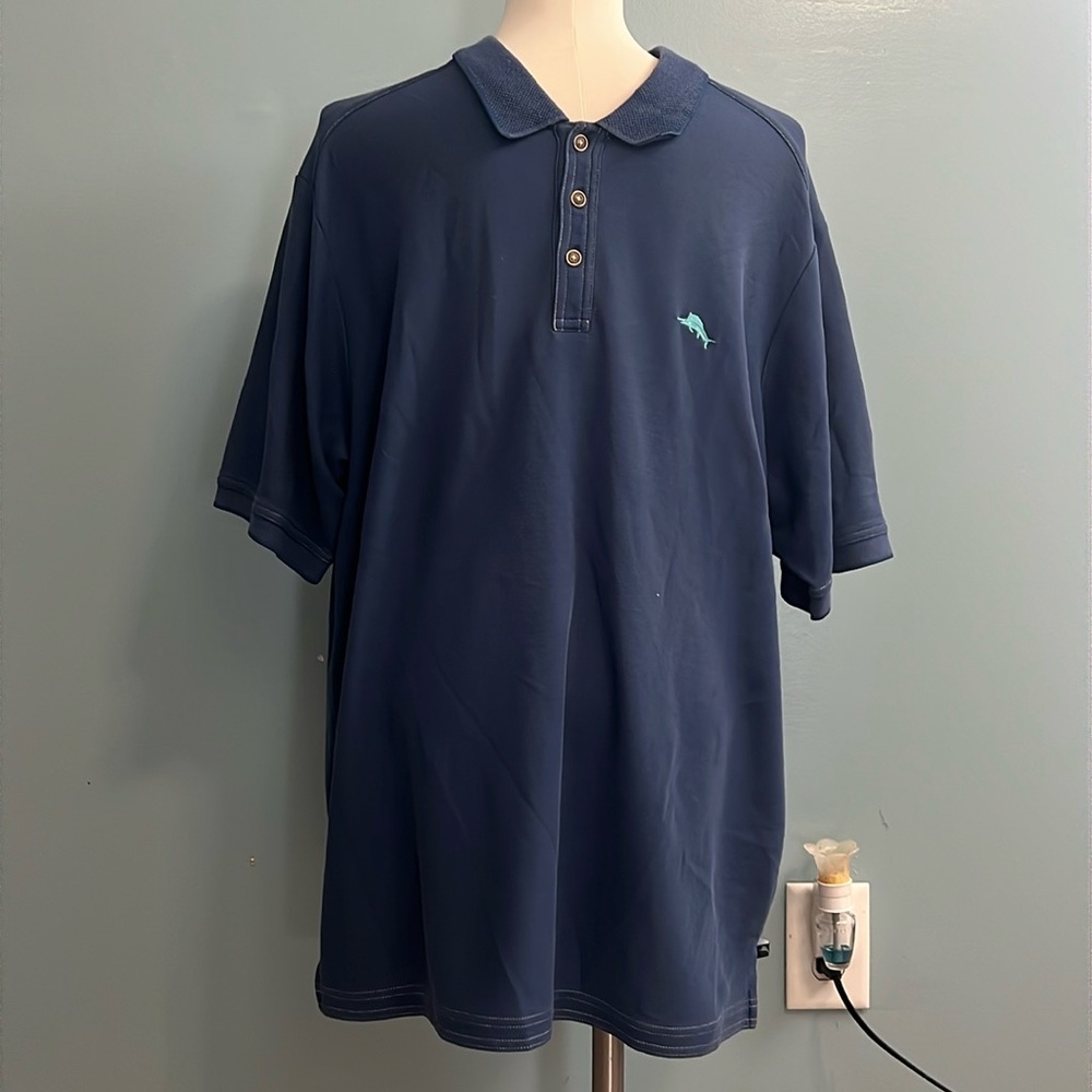 Tommy  Deep Blue Polo Shirt. 2XL/2TG